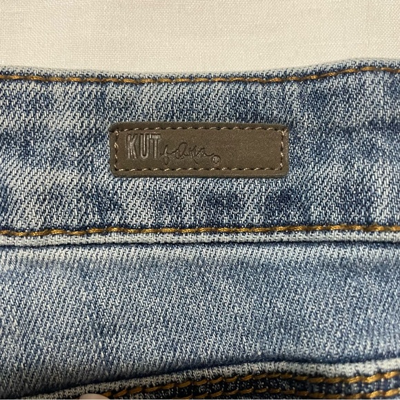 Kut from the Kloth Reese Ankle Straight Leg Distressed Jeans - Picture 3 of 5